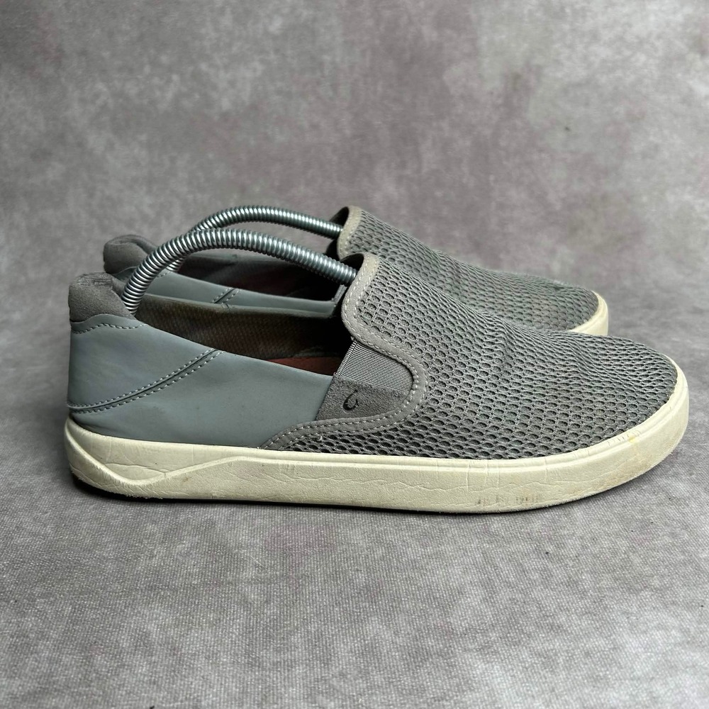 OluKai Lae'ahi Mens 10 Grey Mesh Slip On Sneakers 10443-2525 Casual Shoes - Picture 4 of 9